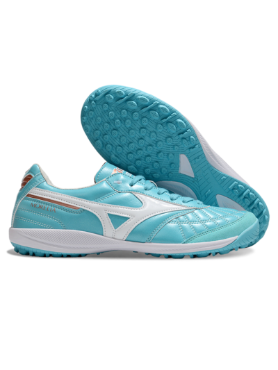 Men's Mizuno Morelia Neo 4 TF Artificial Turf Low-Tops Football Shoes - Jade/White/Red
