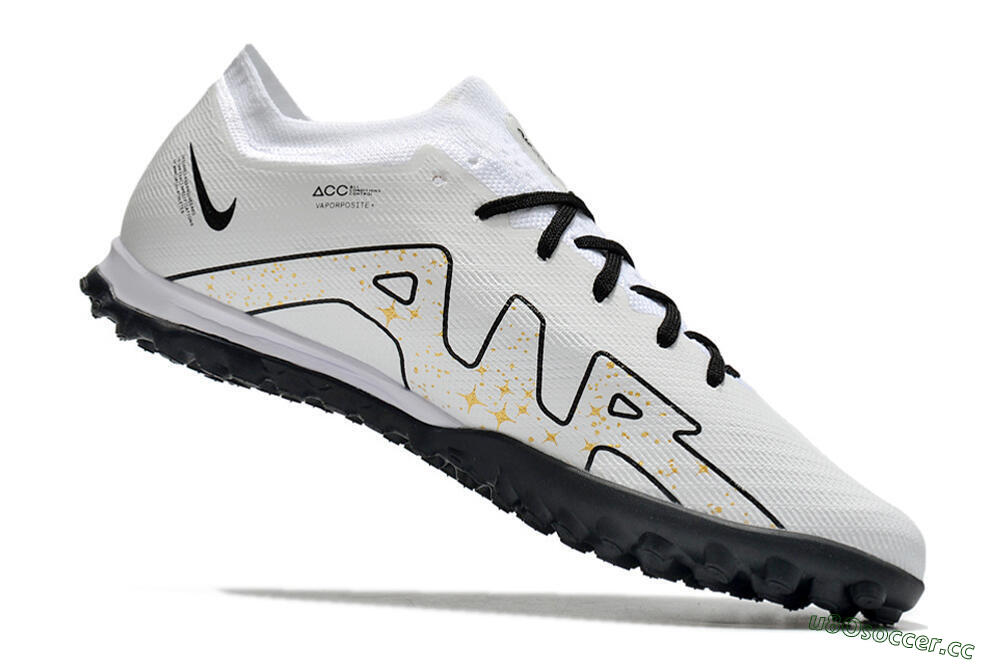 Men's Nike Air Zoom Mercurial Vapor 15 Elite TF Artificial Turf Low-Tops Football Shoes - White/Black/Yellow 4