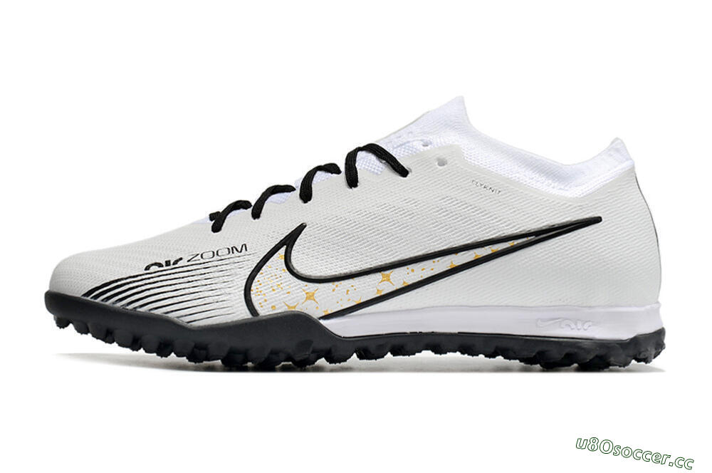 Men's Nike Air Zoom Mercurial Vapor 15 Elite TF Artificial Turf Low-Tops Football Shoes - White/Black/Yellow 0