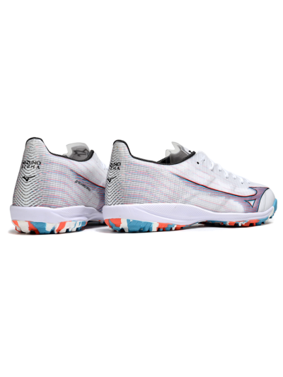 Men's Mizuno Morelia Alpha Beta TF Artificial Turf Low-Tops Football Shoes - White/Blue/Red