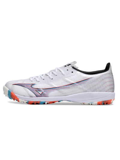 Men's Mizuno Morelia Alpha Beta TF Artificial Turf Low-Tops Football Shoes - White/Blue/Red