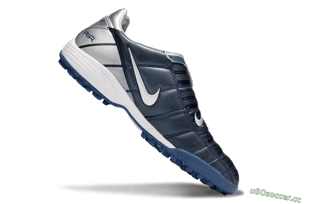Men's Nike Air Zoom Total 90 III TF Artificial Turf Low-Tops Football Shoes - Blue/Silver/White 4