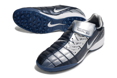 Men's Nike Air Zoom Total 90 III TF Artificial Turf Low-Tops Football Shoes - Blue/Silver/White