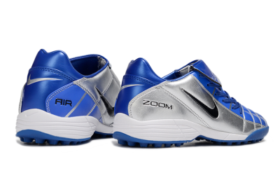 Men's Nike Air Zoom Total 90 III TF Artificial Turf Low-Tops Football Shoes - Silver/Blue/Black