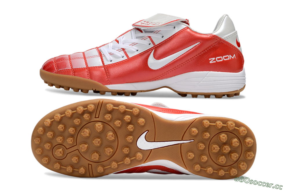 Men's Nike Air Zoom Total 90 III TF Artificial Turf Low-Tops Football Shoes - Red/White/Brown 1