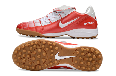 Men's Nike Air Zoom Total 90 III TF Artificial Turf Low-Tops Football Shoes - Red/White/Brown