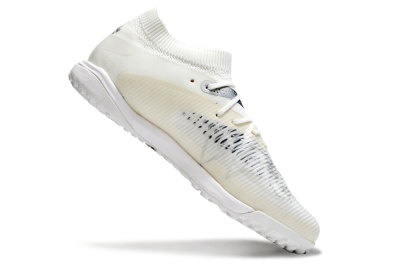 Men's Puma Future 8 Ultimate TF Artificial Turf Low-Tops Football Shoes - Beige/Silver/White