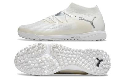 Men's Puma Future 8 Ultimate TF Artificial Turf Low-Tops Football Shoes - Beige/Silver/White