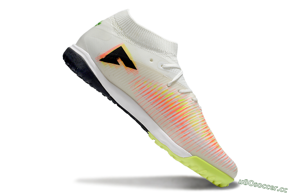 Men's Puma Future 8 Ultimate TF Artificial Turf Low-Tops Football Shoes - Beige/Red/Yellow 4