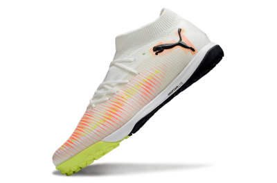 Men's Puma Future 8 Ultimate TF Artificial Turf Low-Tops Football Shoes - Beige/Red/Yellow