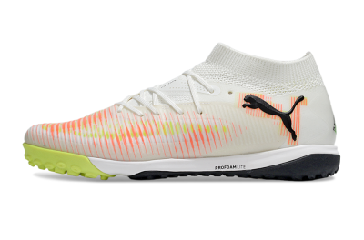 Men's Puma Future 8 Ultimate TF Artificial Turf Low-Tops Football Shoes - Beige/Red/Yellow