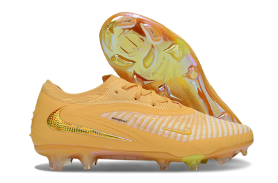 Men's Nike Phantom 6 Elite FG Firm Ground Low-Tops Football Boots - Yellow/White/Gold