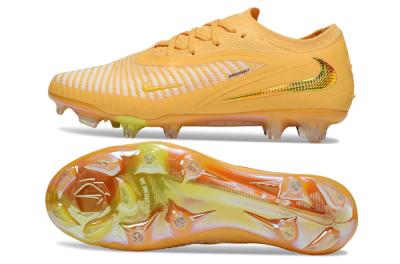 Men's Nike Phantom 6 Elite FG Firm Ground Low-Tops Football Boots - Yellow/White/Gold