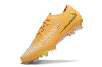 Men's Nike Phantom 6 Elite FG Firm Ground Low-Tops Football Boots - Yellow/White/Gold