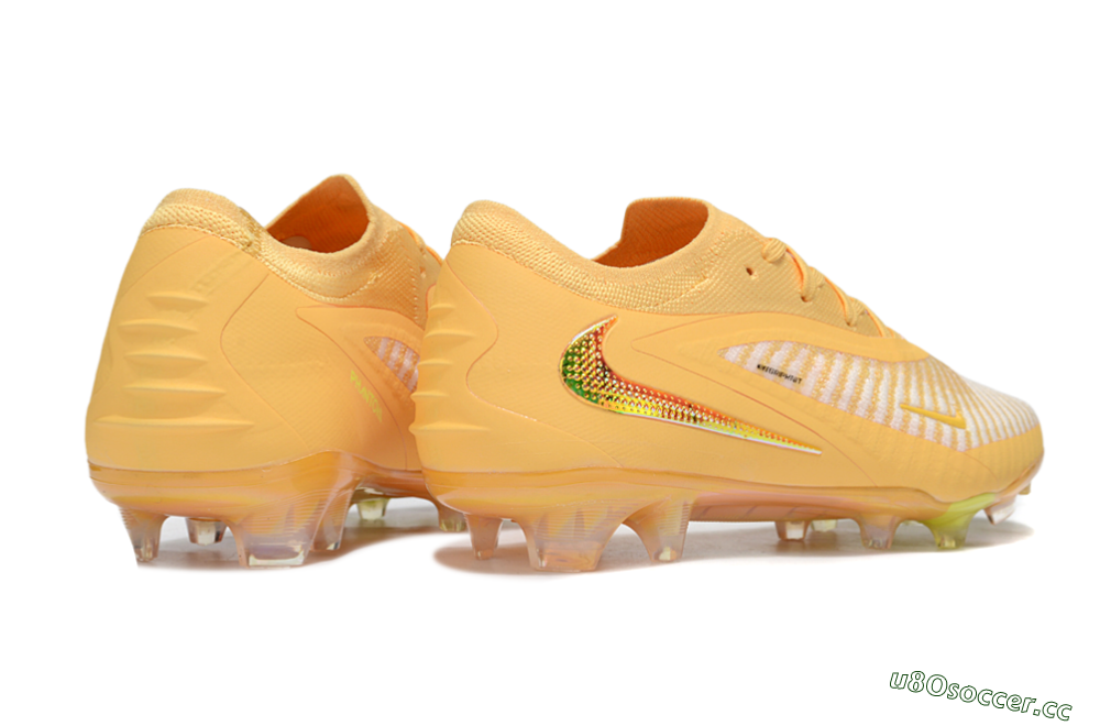 Men's Nike Phantom 6 Elite FG Firm Ground Low-Tops Football Boots - Yellow/White/Gold 6