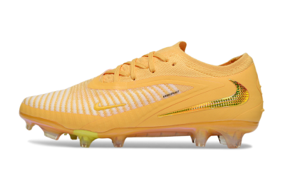 Men's Nike Phantom 6 Elite FG Firm Ground Low-Tops Football Boots - Yellow/White/Gold