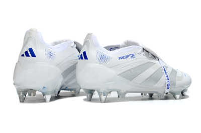 Men's Adidas Predator 25 Elite Foldover Tongue SG Soft Ground Low-Tops Football Boots - Beige/White/Blue