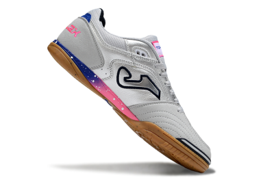 Men's Joma Top Flex IC Indoor & Futsal Low-Tops Football Shoes - Silver/Pink/Blue