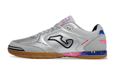 Men's Joma Top Flex IC Indoor & Futsal Low-Tops Football Shoes - Silver/Pink/Blue
