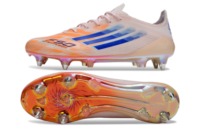 Men's Adidas F50 Elite SG Soft Ground Low-Tops Football Boots - Pink/Orange/Blue