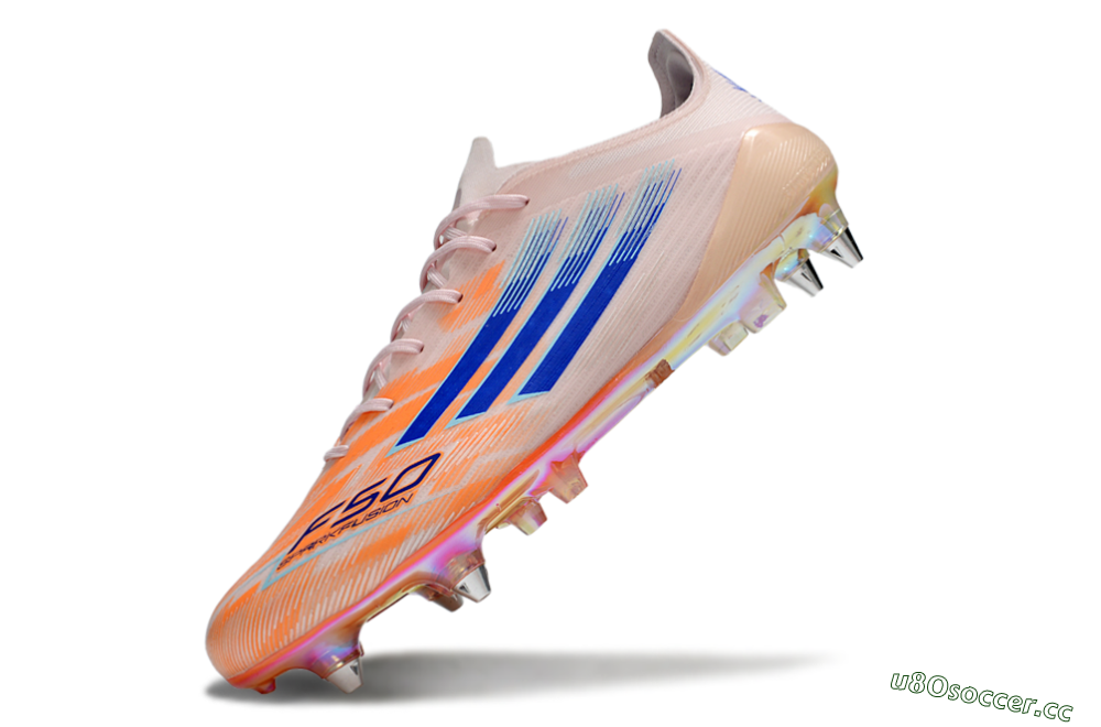 Men's Adidas F50 Elite SG Soft Ground Low-Tops Football Boots - Pink/Orange/Blue 5