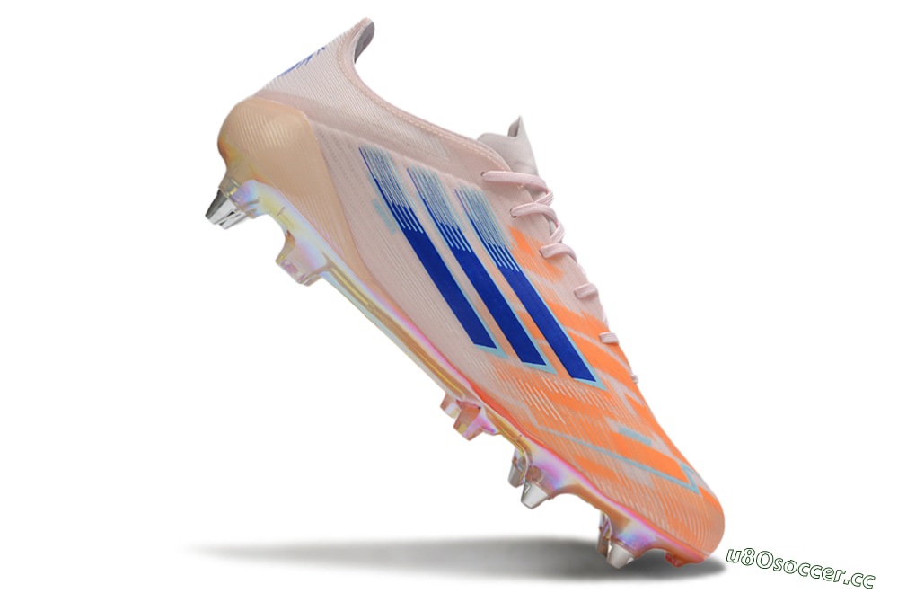 Men's Adidas F50 Elite SG Soft Ground Low-Tops Football Boots - Pink/Orange/Blue 4