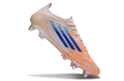 Men's Adidas F50 Elite SG Soft Ground Low-Tops Football Boots - Pink/Orange/Blue