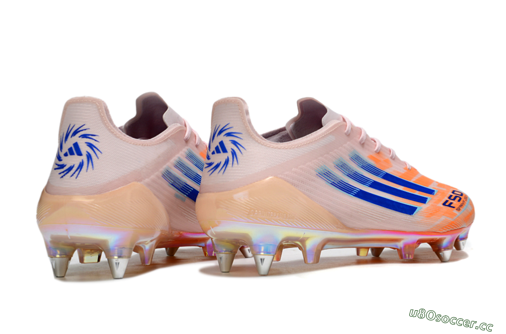 Men's Adidas F50 Elite SG Soft Ground Low-Tops Football Boots - Pink/Orange/Blue 6