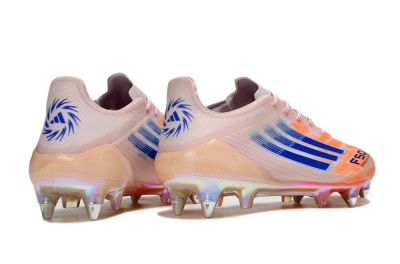 Men's Adidas F50 Elite SG Soft Ground Low-Tops Football Boots - Pink/Orange/Blue