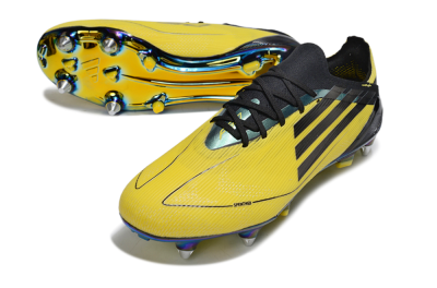 Men's Adidas F50 Elite SG Soft Ground Low-Tops Football Boots - Yellow/Black/Gold