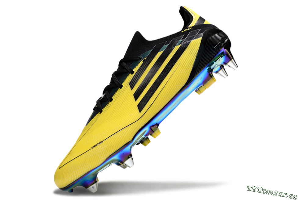 Men's Adidas F50 Elite SG Soft Ground Low-Tops Football Boots - Yellow/Black/Gold 4