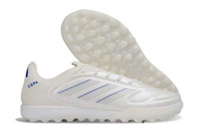 Men's Adidas Copa Pure 3 TF Artificial Turf Low-Tops Football Shoes - Beige/Blue/White