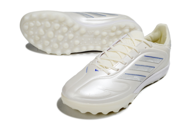 Men's Adidas Copa Pure 3 TF Artificial Turf Low-Tops Football Shoes - Beige/Blue/White