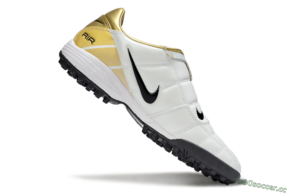 Men's Nike Total 90 III TF Artificial Turf Low-Tops Football Shoes - Gold/Beige/Black 4