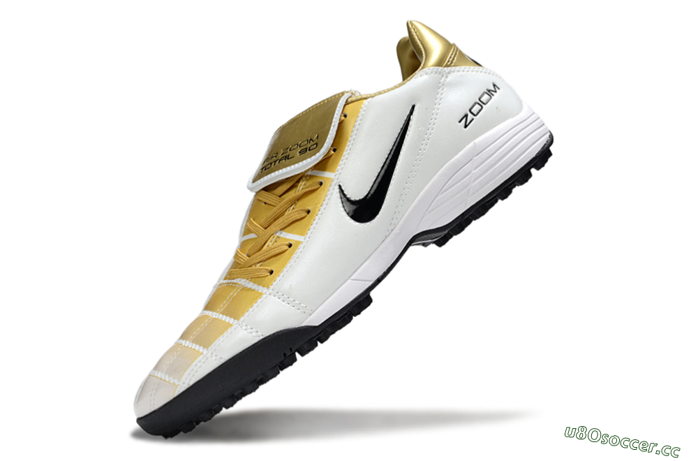 Men's Nike Total 90 III TF Artificial Turf Low-Tops Football Shoes - Gold/Beige/Black 5