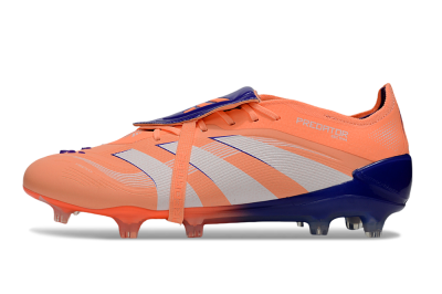Men's Adidas Predator Elite 25 Foldover Tongue FG Firm Ground Low-Tops Football Boots - Orange/Purple/Blue