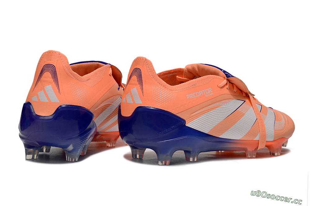 Men's Adidas Predator Elite 25 Foldover Tongue FG Firm Ground Low-Tops Football Boots - Orange/Purple/Blue 6