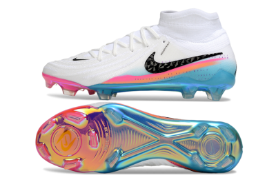 Men's Nike Phantom Luna Elite FG Firm Ground Low-Tops Football Boots - White/Red/Blue