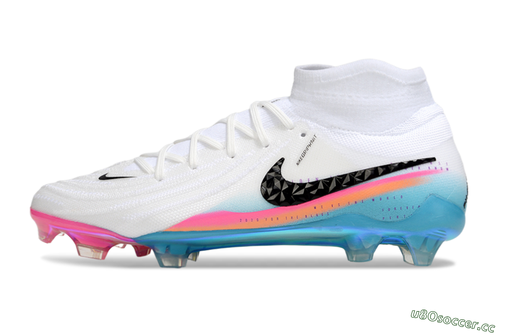 Men's Nike Phantom Luna Elite FG Firm Ground Low-Tops Football Boots - White/Red/Blue 0
