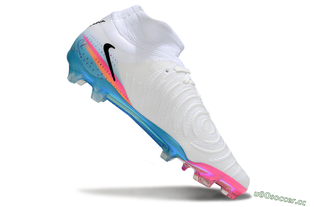 Men's Nike Phantom Luna Elite FG Firm Ground Low-Tops Football Boots - White/Red/Blue 4