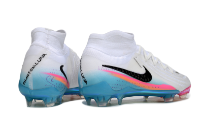Men's Nike Phantom Luna Elite FG Firm Ground Low-Tops Football Boots - White/Red/Blue