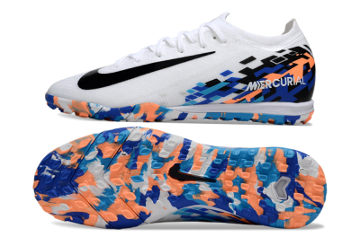 Unisex Nike Air Zoom Mercurial Vapor 16 Elite TF Artificial Turf Low-Tops Football Shoes - White/Black/Orange