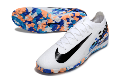 Unisex Nike Air Zoom Mercurial Vapor 16 Elite TF Artificial Turf Low-Tops Football Shoes - White/Black/Orange