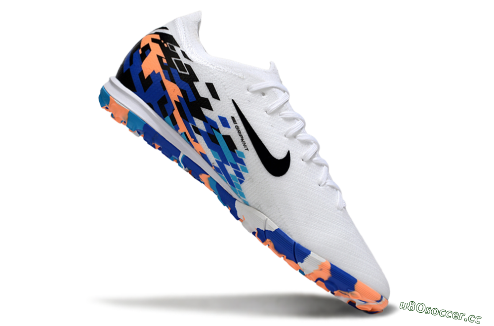 Unisex Nike Air Zoom Mercurial Vapor 16 Elite TF Artificial Turf Low-Tops Football Shoes - White/Black/Orange 4