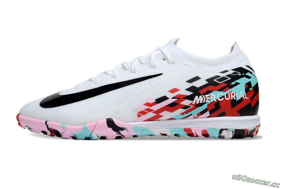 Unisex Nike Air Zoom Mercurial Vapor 16 Elite TF Artificial Turf Low-Tops Football Shoes - White/Black/Red 0