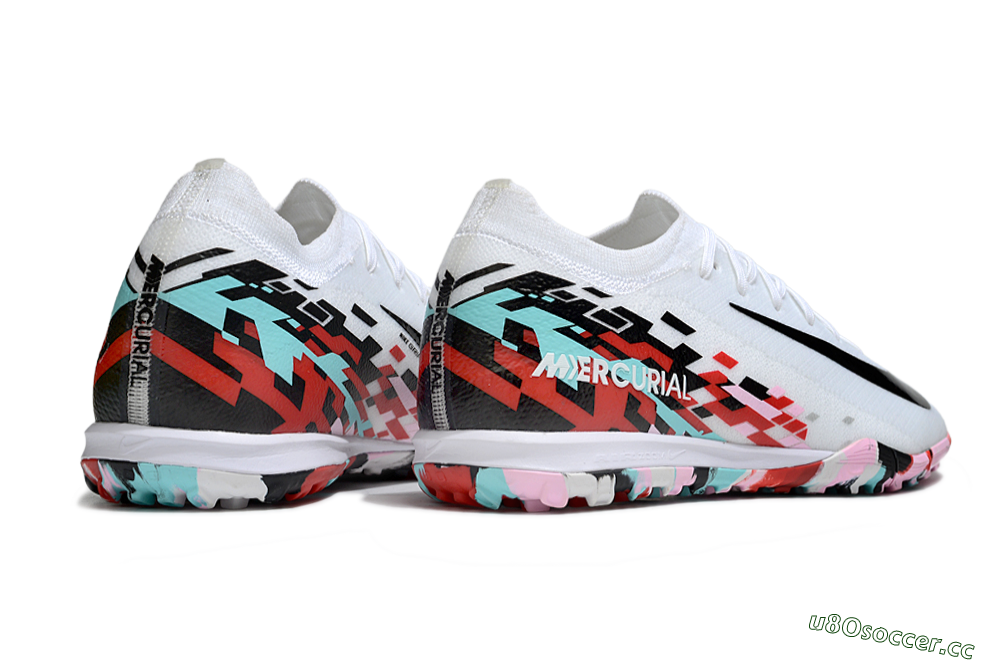 Unisex Nike Air Zoom Mercurial Vapor 16 Elite TF Artificial Turf Low-Tops Football Shoes - White/Black/Red 6