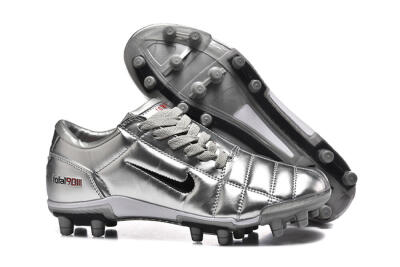 Men's Nike Total 90 III FG Firm Ground Low-Tops Football Boots - Silver/Black