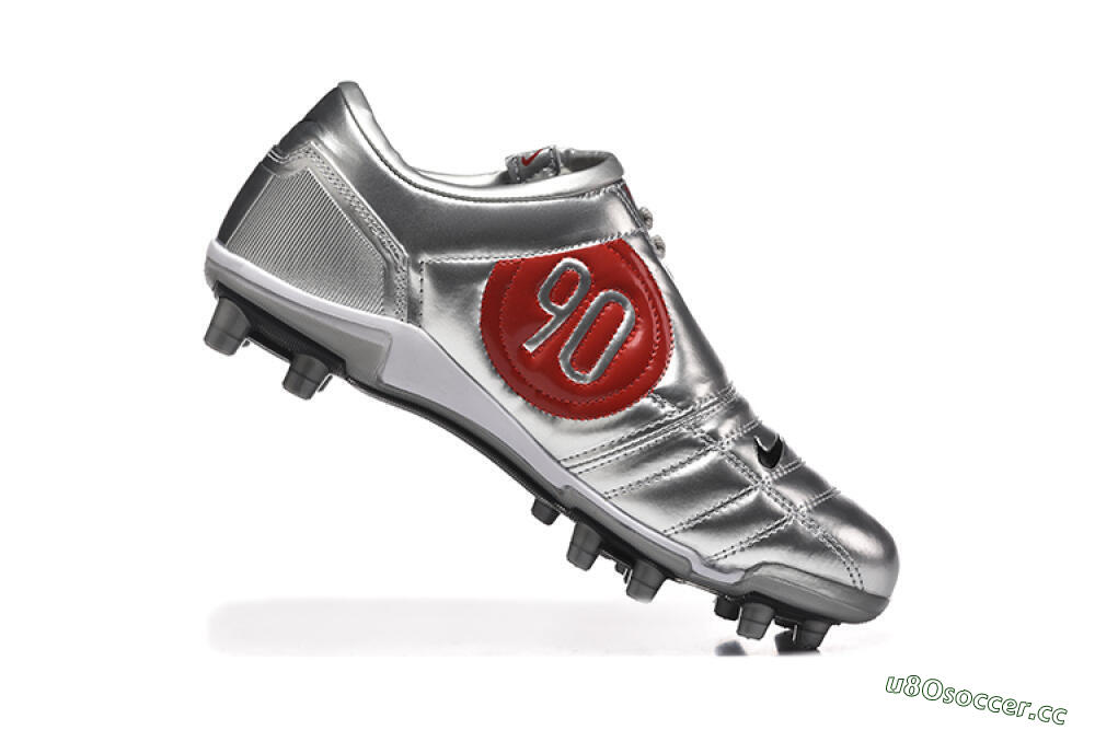 Men's Nike Total 90 III FG Firm Ground Low-Tops Football Boots - Silver/Black 7