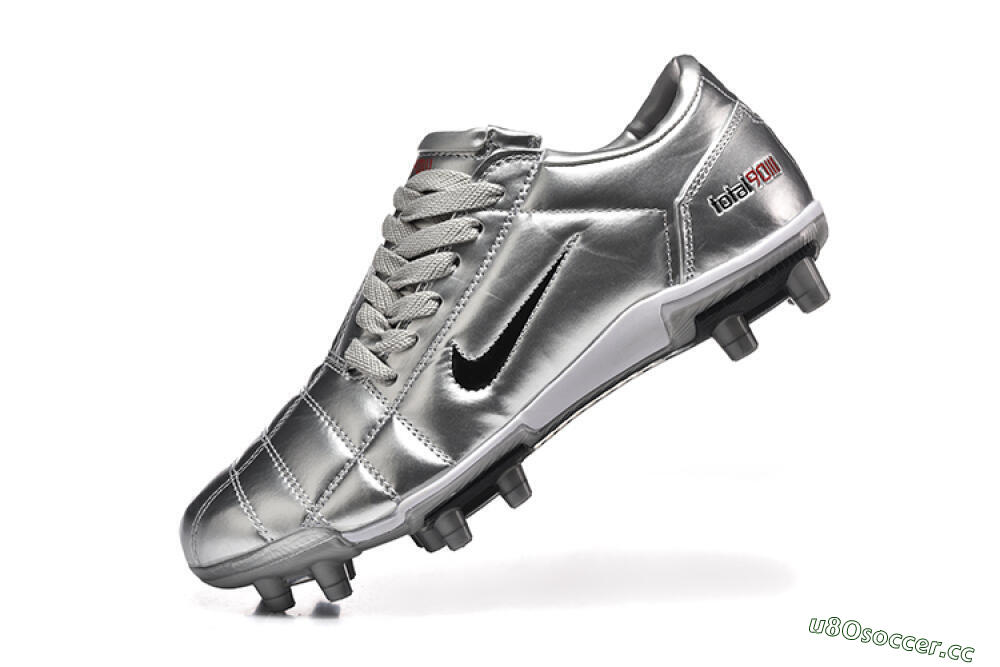 Men's Nike Total 90 III FG Firm Ground Low-Tops Football Boots - Silver/Black 8