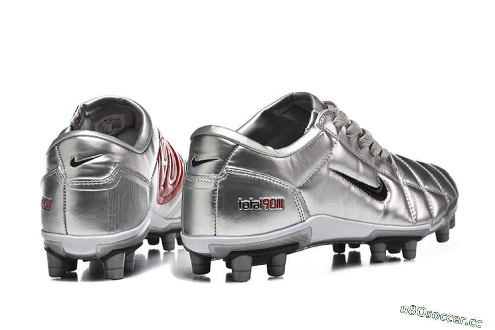Men's Nike Total 90 III FG Firm Ground Low-Tops Football Boots - Silver/Black 9
